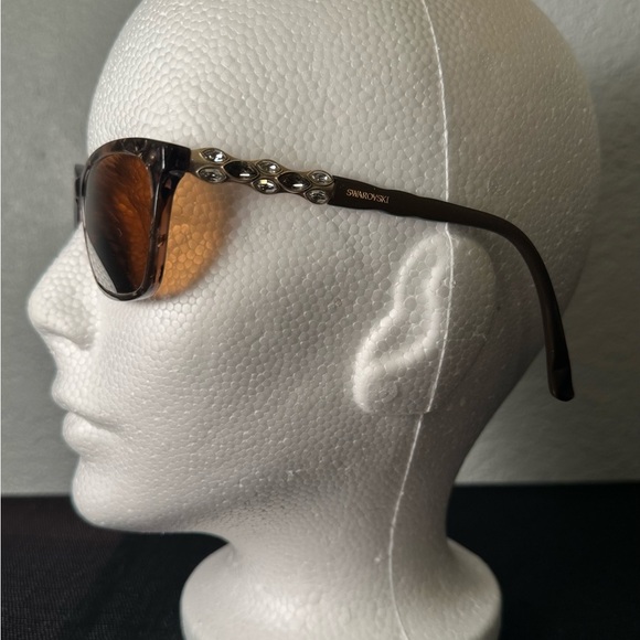 Swarovski Sunglass Eyeglasses SW 5133 059 Grey/tortoise Brown Crystals Square - Picture 2 of 9